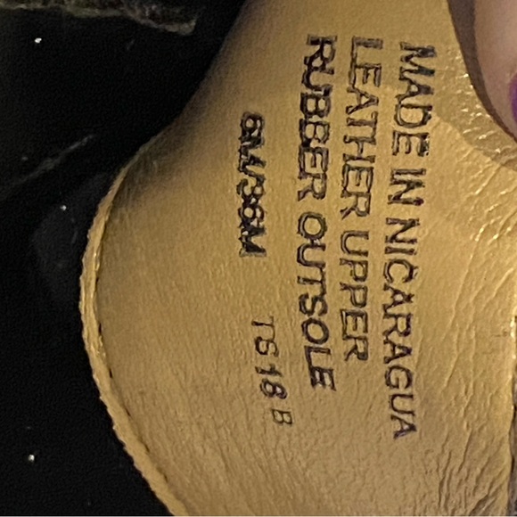 MICHAEL Michael Kors Open Toe Block Heel Sandals Patent Leather Black Size 6 EUC - Picture 9 of 10